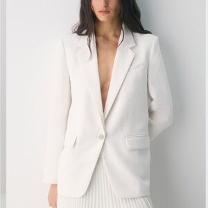 Aritzia Generation Blazer Crepette Light Birch